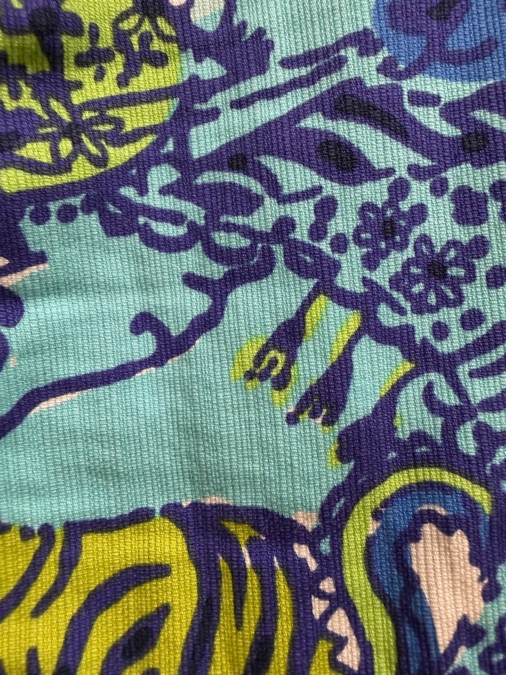 Lilly Pulitzer Callahan Shorts, blue, green, purple, size 2, Multi Catitude prin - Picture 5 of 10